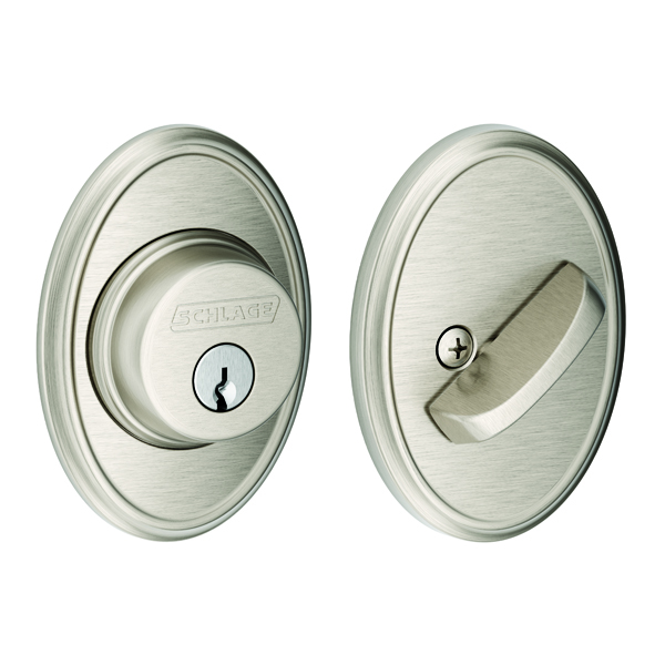 B60-WKF-619 Schlage Satin Nickel Finish Single Cylinder Deadbolt ...