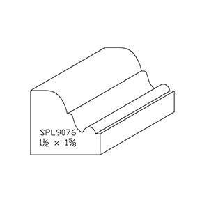 1-1/2&quot; x 1-5/8&quot; Hard Maple Custom Accessory Moulding - SPL9076