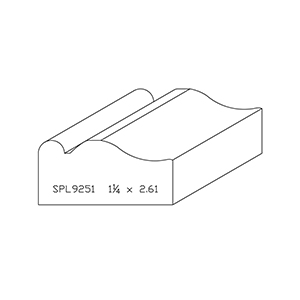 1-1/4&quot; x 2.610&quot; Natural Alder Custom Brick Moulding - SPL9251