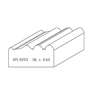 1-1/4&quot; x 2.600&quot; Poplar Custom Brick Moulding - SPL9253