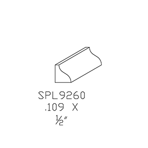 9/16&quot; x 9/16&quot; Hard Maple Custom Shoe Moulding - SPL9260