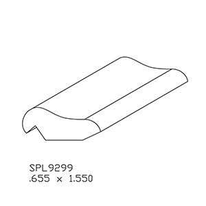 0.655&quot; x 1.550&quot; Hickory Custom Panel Moulding - SPL9299