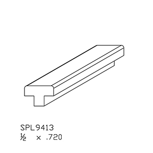 1/2&quot; x 0.720&quot; Hickory Custom T-Moulding - SPL9413