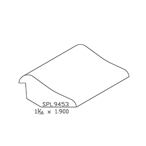 1-1/16&quot; x 1.900&quot; Hard Maple Custom Panel Moulding - SPL9453