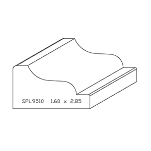 1.600&quot; x 2.850&quot; Custom Hard Maple Miscellaneous Moulding - SPL9510