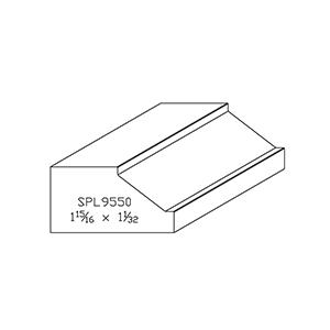 1.031&quot; x 1.938&quot; Character Grade Hickory Custom Brick Moulding - SPL9550