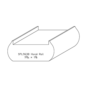 1-1/4&quot; x 3-1/4&quot; Poplar Custom Handrail - SPL9638