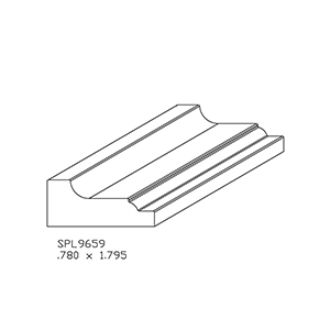 0.780&quot; x 1.800&quot; Hickory Custom Panel Moulding - SPL9659
