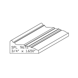 3/4&quot; x 1.650&quot; Knotty Eastern White Pine Custom Bed Moulding - SPL9672