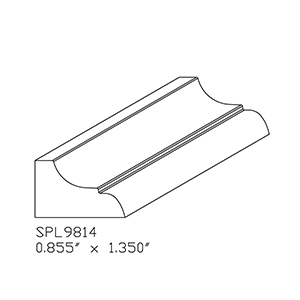 0.855&quot; x 1.350&quot; Hard Maple Custom Miscellaneous Moulding - SPL9814